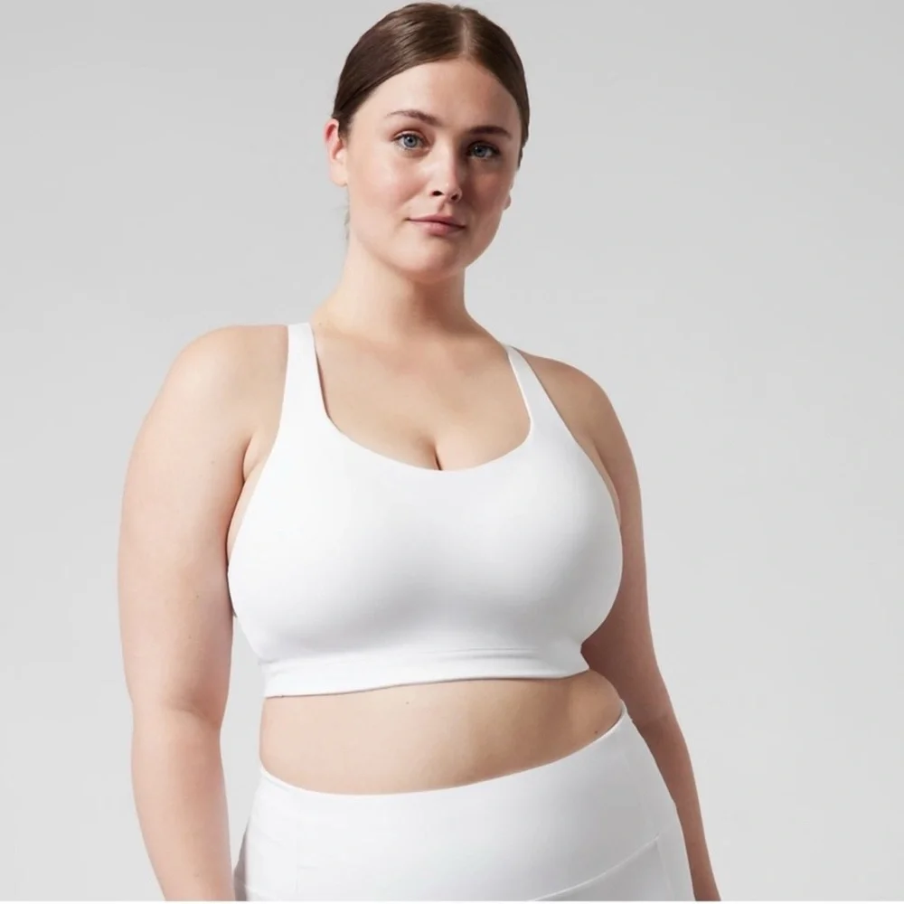 NWT! Athleta Advance Adjustable Racerback Bra 36B White - Picture 4 of 10